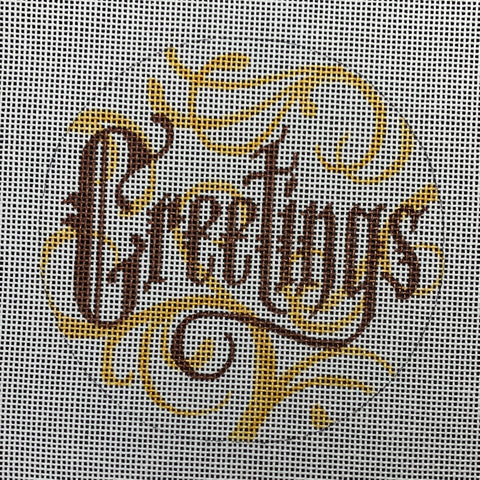 Word Ornament-Greetings