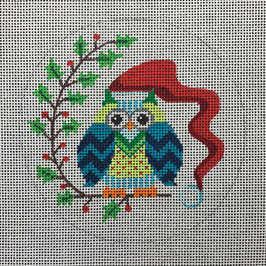 Owl with Holly