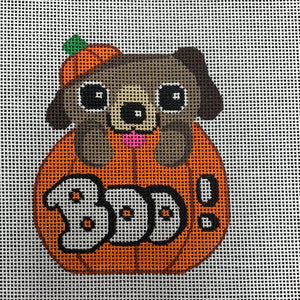 Dog in Pumpkin