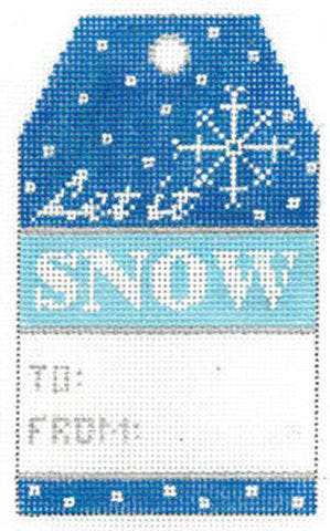 Gift Tag- Let it Snow! - Family Arts Needlework Shop