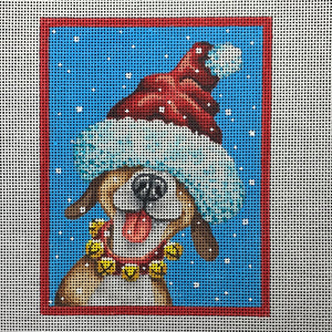 Snow Dog in Hat