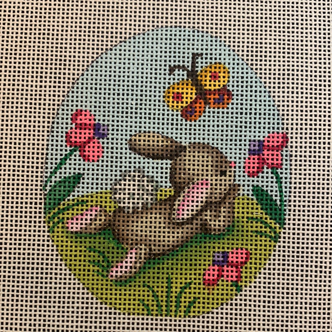 Egg, Bunny Smelling Flower
