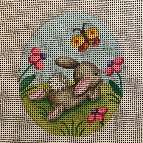 Egg, Bunny Smelling Flower