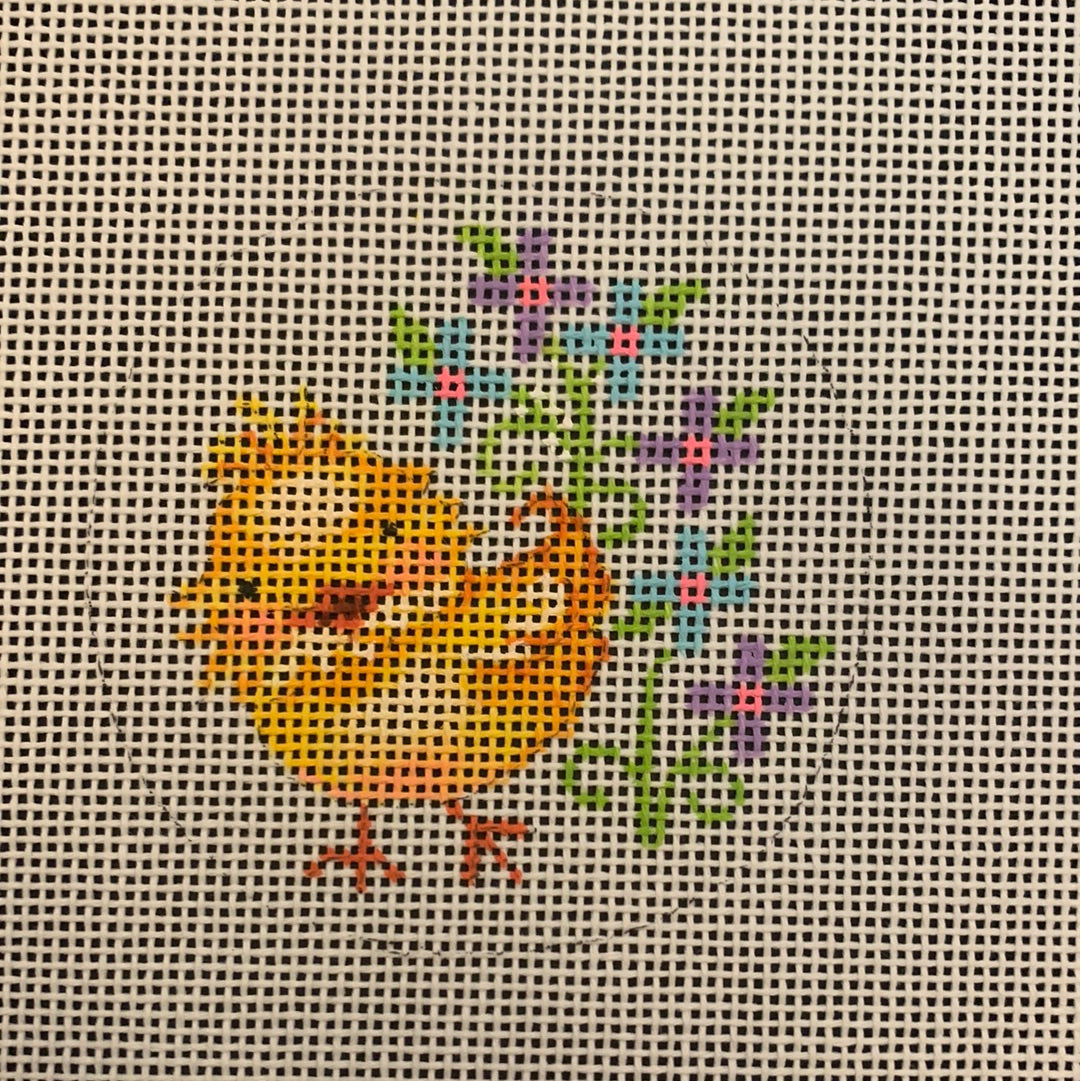Baby Chick with Flowers