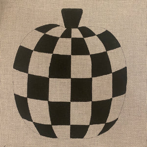 Black and White Checkered Pumpkin