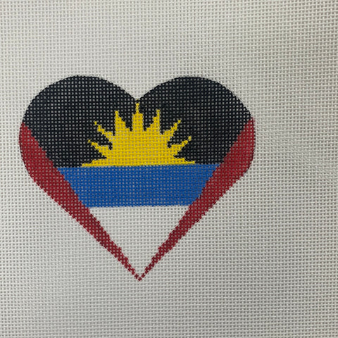 Country Flag Heart, Antigua and Barbuda