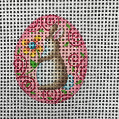 Egg-Bunny with Flower